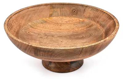 Fruitschaal aus Mangoholz, handgefertigt, 30x30x12 cm