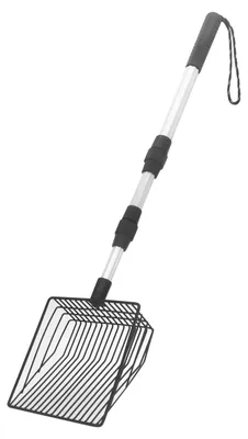 Productafbeelding van Kattenbakschep, 33-104cm verstelbare metalen kattenbakschep met diepe schep