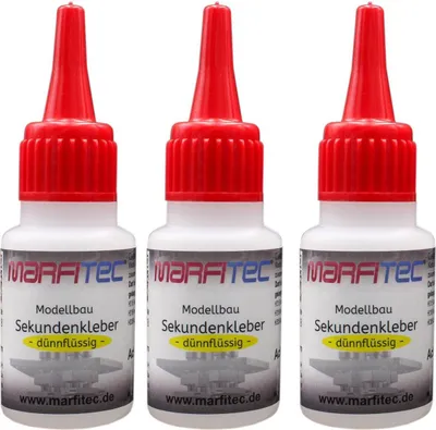 Produktbild von Marfitec Modellbau Sekundenkleber 3 x 20g SET - (dünnflüssig)