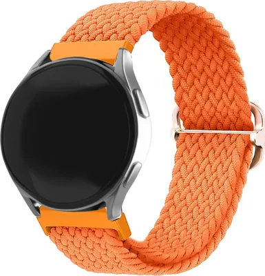 Produktbild von Strap-it Samsung Galaxy Watch 6 Classic 43mm Gewebtes Nylon Armband (Orange)
