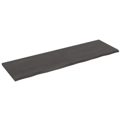 Produktbild von Tischplatte Dunkelbraun 200x60x(2-4)cm Massivholz Eiche