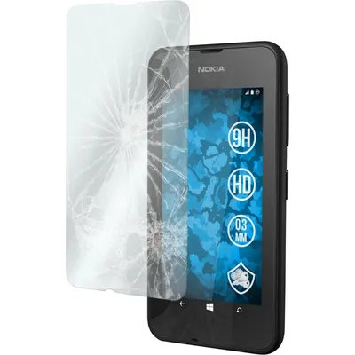 Produktbild von 2er-Pack PhoneNatic Glas-Folie klar  kompatibel mit  Nokia Lumia 530 - Panzerglas für Nokia Lumia 530
