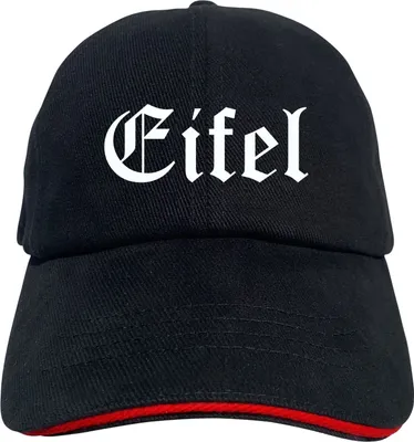 Produktbild von Eifel Cappy - Altdeutsch bedruckt - Schirmmütze - Schwarz-Rotes Cap OneSize-SchwarzRot