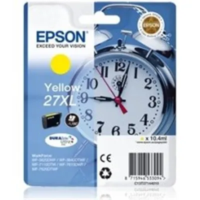 Produktbild von Epson Alarm clock Singlepack Yellow 27XL DURABrite Ultra Ink, Hohe (XL-) Ausbeute, Gelb, Tinte auf Pigmentbasis, 10,4 ml, 1 Stück(e), 1100 Seiten