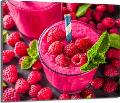 Produktbild von Glasschutzplatte für den Herd 60x52 Himbeeren