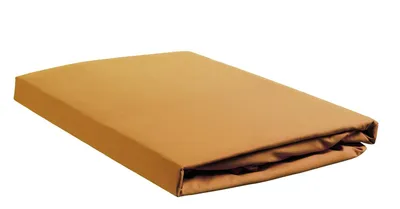 Produktbild von Ambiante Renforcé-Spannbettlaken für 35cm hohe Matratzen Baumwolle Uni Farbe Ochre Größe 160x200