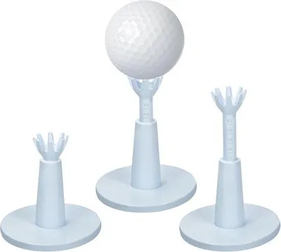 Immagine prodotto di Tee da golf regolabili in tre posizioni - Tee da golf in gomma resistenti per campi pratica e simulatori - Attrezzatura da golf indispensabile per uomo, per uso interno ed esterno, durevole e stabile