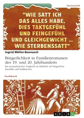 Produktbild von Bürgerlichkeit in Familienromanen des 19. und 20. Jahrhunderts
