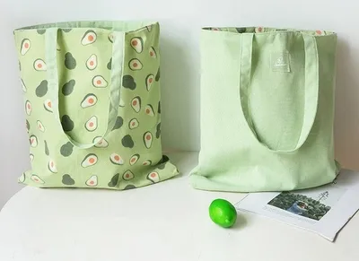 Obrázok produktu pre Obojstranná Taška Viola - Zelená/Avokádo na Nákupy KP12349