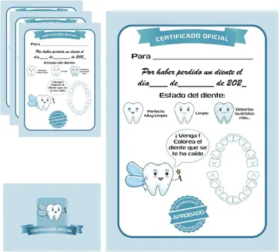 Immagine prodotto di Myfuturshop - Set di 10 denti - Con denti puliti - Regalo per ragazzi e ragazze - Blu