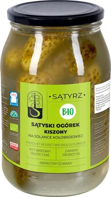 Zdjęcie produktu dla OGÓRKI KISZONE SĄTYSKIE880 g (550 g) - SĄTYRZ