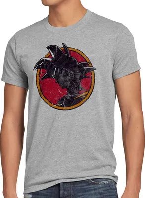 Produktbild von style3 Goku Vintage Herren T-Shirt, Größe:4XL, Farbe:Grau meliert