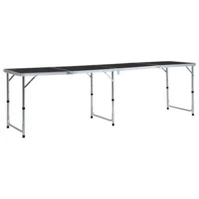 Zdjęcie produktu dla Składany stół kempingowy szary aluminium 240 x 60 cm