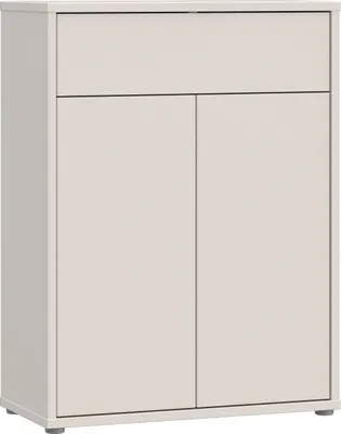 Produktbild von Forte ALICE SPRINGS Schuhschrank 70 80, moderner Schuhschrank mit 2 Türen und 1 Schublade, Flur, Holzwerkstoff, Kaschmir Beige, 74,5 cm breit x 99,1 cm hoch x 34,9 cm tief