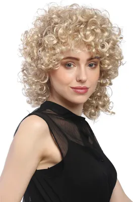 Produktbild von WIG ME UP Perücke Kurz Locken Lockig Blond 80er 91074-ZA83