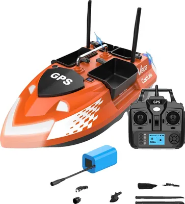 Obrázok produktu pre Loďka na návnady, GPS navigácia, diaľkové ovládanie, 12000 mAh