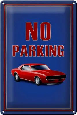 Produktbild von Blechschild Hinweis 20x30cm Auto No Parking