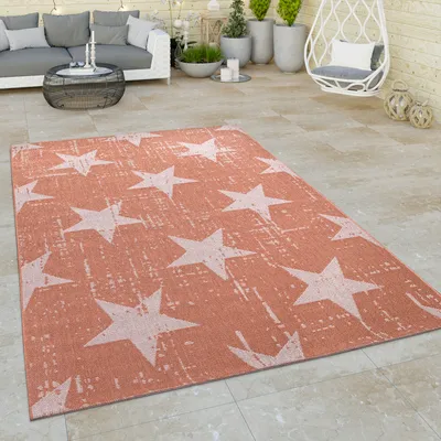 Immagine prodotto di Tappeto per interni ed esterni Balcone Terrazza Tappeto da cucina Vintage Motivo a stelle Moderno Dimensioni 200x280 cm