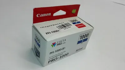 Produktbild von Canon PFI-1000B Tinte Blau, Blau, Tinte auf Pigmentbasis, 80 ml, 4875 Seiten