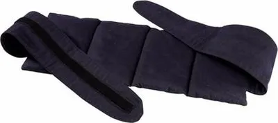 Image de Chauffe-coussin dorsal aux pépins de raisin avec sangle - 50 x 25 cm - bleu foncé