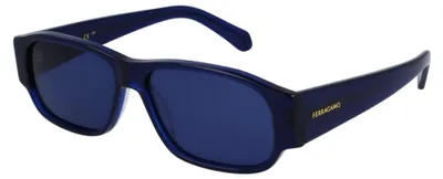 Produktbild von Ferragamo SF1109S Transparent blue 57/14/145 Herren Sonnenbrillen