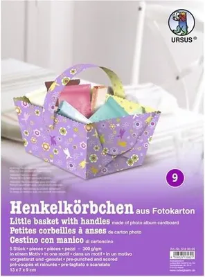 Produktbild von Henkelkörbchen 13x7x9cm VE=5 Stück Motiv 09