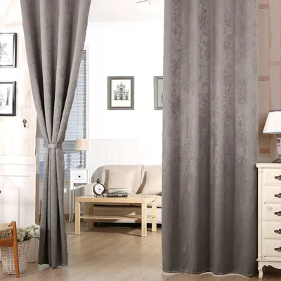 Image de Happyment Set de rideaux Deluxe avecuche - Set de 2 - Gris 135x245cm - Occultant - Lourd - Avec bande plissée - Velours - Thermique - Isolant