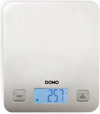 Obrázek produktu pro Elektronická kuchyňská váha DOMO DO9239W, nerezová miska, funkce tárování, automatické vypnutí, přesnost 1 g, 5 kg