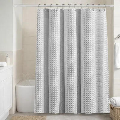 Productafbeelding van Waterdichte douchegordijn, 180 x 200 cm - Schimmelwerend, met haken