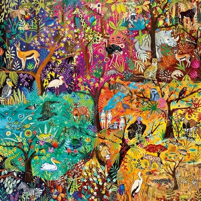 Produktbild von Magnolia Puzzle Rainbow Safari - 1023 Teile Puzzle