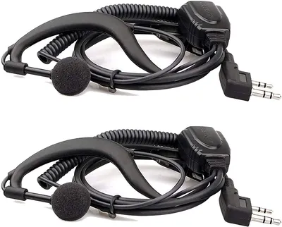 Image de Casque radio 2 voies Retevis avec microphone Compatible avec RT24 RT28 RT622 RT27 RT618 RT619 BF-888S Kenwood Proster radio 2 voies Kenwood 2-pin type C headset (pack of 2)