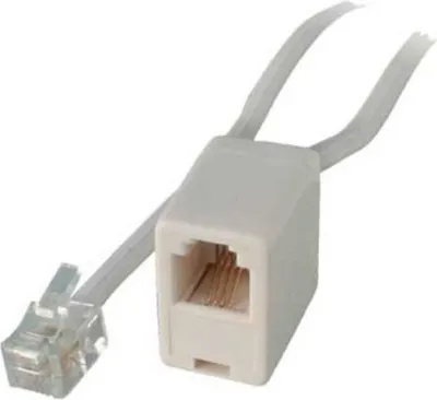 Produktbild von Western-Stecker 8/4 /Western-Kupplung 8/4 weiß 10m