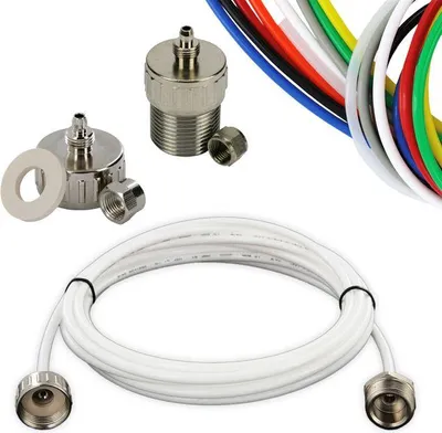 Produktbild von Kühlschrank Verlängerung Schlauch komplett Side-by-Side 3/4' Adapter 1/4' Schlauch