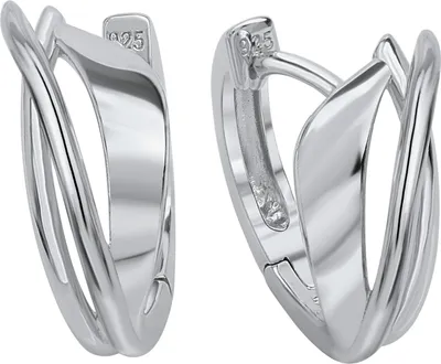 Produktbild von V Creolen 925/- Sterling Silber 1,8cm Silbergrau ohne Stein 025210097R