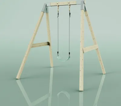 Produktbild von OutdoorToys Schaukel Giraffe aus Holz in Grün Mintgrün