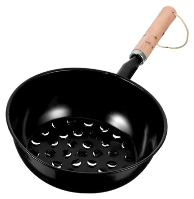 Produktbild von Camping Grillanzünder Anzündkorb Holzkohleanzünder mit langem Holzgriff für Outdoor Camping Grillen