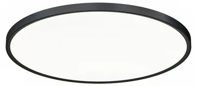Productafbeelding van Ronde plafondlamp serie GPL, 40W LED, met CCT-technologie (3000K/4000K/6000K) en zwarte thermoplastische behuizing - Gealuce - Voor inbouwmontage