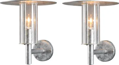 Produktbild von 2er Set Konstsmide Außenwandleuchte MODE bruchsicher, Lampe Hauswand Terrasse