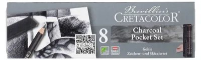 Produktbild von CRETACOLOR Kohle Pocket Set - hochwertige Zeichenkohle - zum Malen, Zeichnen und Skizzieren
