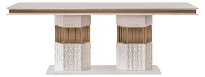 Produktbild von Esstisch Holz Esstische Tische Tisch Design Gold Luxus Esszimmer Möbel
