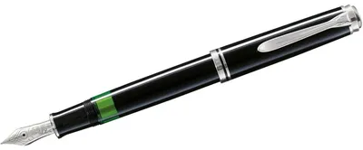 Produktbild von Pelikan M805, Schwarz, Silber, Integriertes Befüllsystem, Diamond, Harz, Palladium, Kursiv nib, Gold/Rhodium