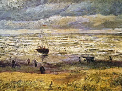 Produktbild von Vincent Van Gogh Kunstdruck Bild - Am Strand Von Scheveningen, 1882 (60 x 80 cm)