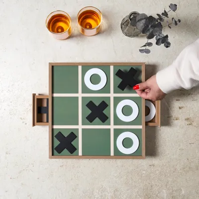 Image de Jeu Du Tic Tac Toe En Bois