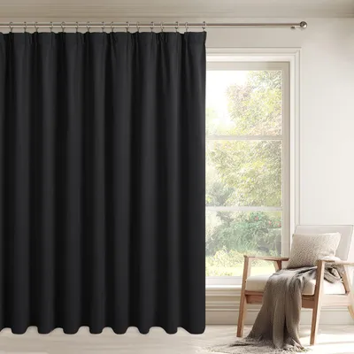 Produktbild von Schwarze Vorhänge für Wohnzimmer 210x250cm (HxB) 1 Stück