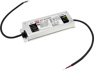 Produktbild von MEANWELL ELG-100-C700B-3Y, AC-DC LED-Installationsnetzteil, Metallgehäuse, IP67 100W 71-143V 700mA CC dimm.+ PE