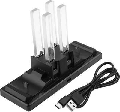 Immagine prodotto di 6 in 1 Stazione di ricarica USB Stand / Caricatore di supporto per controller con display a LED per Nintend Switch e Joy-Con &amp