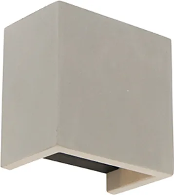 Produktbild von QAZQA - Industrie I Vintage I Industrie I Vintage I Beton-Wandleuchte mit Lichteffekt - Meave I Wohnzimmer I Schlafzimmer - SteinI Quadratisch - LED geeignet G9