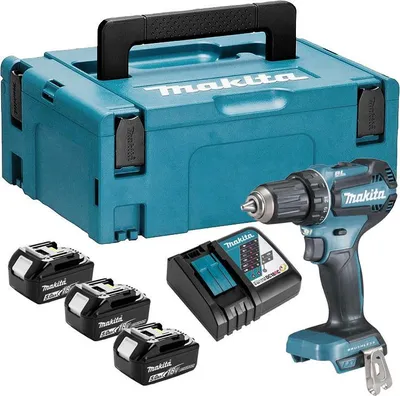 Image de Makita DDF485RTJ3 Perceuse-visseuse sans fil 50 Nm 18V Brushless + 3x Batteries 5,0 Ah + Chargeur + Coffret Makpac