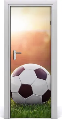 Produktbild von Tulup Türaufkleber 75x205 cm Dekorative Aufkleber Selbstklebend Wasserdichte Tapete Abnehmbar Schlafzimmer Wohnzimmer Wohnkultur - Fußball-Klebstoff