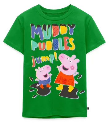 Produktbild von Spreadshirt Peppa Wutz Matschepampe Muddy Puddles Schorsch Kinder Premium T-Shirt, 98/104 (2 Jahre), Grün